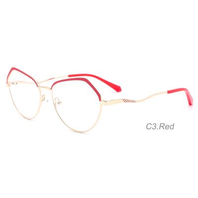 China Yasee myopic frame best selling metal eyeglass frames around optical frames fashion design metal wholesale lady for sale