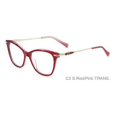 China Myopic frame new fashion designl fashion eyewear glasses women sight optical frames frame stock acetate frames optical eyewear glasses for sale