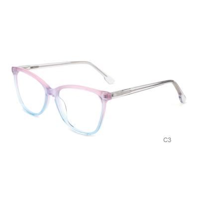 China Good Optical Reading Glasses Acetate Glass High Quality Oval Frame Myopic Optical Frames 2021 Fashion Glasses for sale