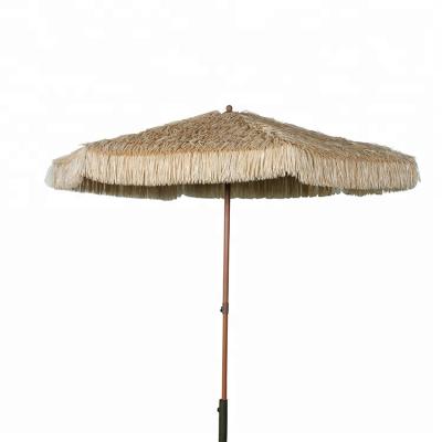 China Thatched Roof Umbrella Outside Sun Sea Grass Seaside Beach Synthetic Plastic Thatched Roof Umbrella For Wholesale for sale