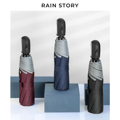 China 3fold Umbrella Logo Printing Customized 8K Mens Business Umbrella Safety Reflective Frontier 3 Fold Umbrella for sale