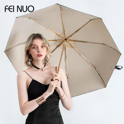 China china wholesale 3 fold sun protection anti uv mini compact travel umbrella for sale