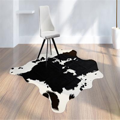 China Modern Anti-slip Animal Printing Cow Hide Promotional Blanket For Living Room for sale