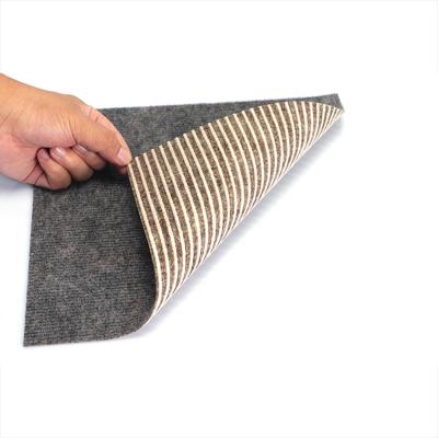 China Eco - Friendly Non Slip Removable Carpet Tiles Adhesive Back Floor Mat 50*50cm for sale