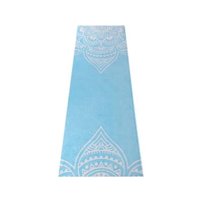 China Machine Washed China Factory Price Custom Printed Suede Folding Yoga Mat With Latex Backing for sale