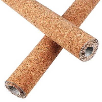 China Eco-Friendly Thin Folding Cork Yoga Mat Natural Latex Backed Pilates Mat for sale