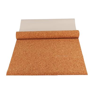 China Eco-Friendly Folding Cork Yoga Mat with Natural Latex Backing for sale