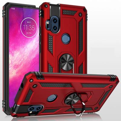 China Military Armor TPU+PC Magnet Shockproof Case For Motorola MOTO G Stylus G Fast One Metal Fusion Z4 Ring Holder Kickstand Cover For Motorola Models for sale