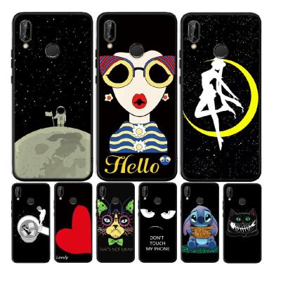 China Funny TPU Black Matte Case Silicone UV Printing Cover For Huawei Mate 10 P40 P30 nova 8X 8C 8 20 Honor 9 10 20 Lite 7A Pro For All Huawei Phone for sale