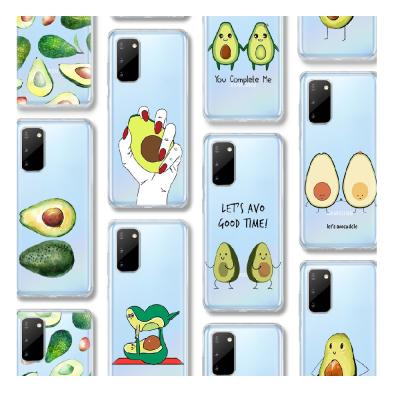 China Avocado Pattern TPU Case For Samsung S20 Plus UV Printing Silicone Cover For Note20 Ultra A21S A11 A21 A31 A41 A01 Core A30 For All Sumsung Phone for sale