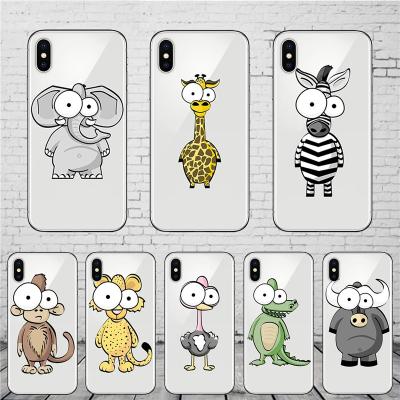 China Anti-fall Funny Animals Monkey Silicone UV Printing Case For iPhone 11 12 Pro XS Max Soft TPU Cover For iPhone XR X 7 8 6S Plus Se 2020 for sale