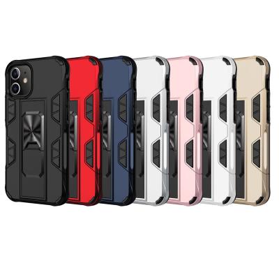 China iPhone 6/7/8 Military Armor Magnet Shockproof Case For plus Xs 11/12 Se Max Metal Ring Holder Kickstand Pro 2020 Built-in Cover For iPhone All Models for sale