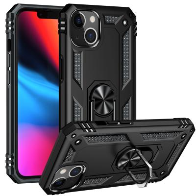 China Armor Magnetic Car Case Shockproof Shockproof For iPhone 13 12 mini 11 pro Kickstand Hidden Max Back Cover Ring Holder Protect Phone Fundas for sale