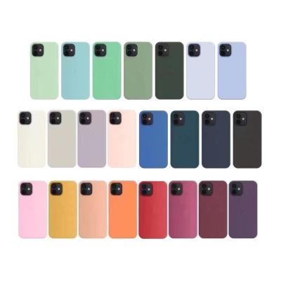 China Original Official Shockproof LOGO Liquid Silicone Case Cover for iPhone 11 12 13 mini 5.4