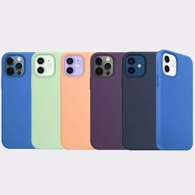 China Shockproof Liquid Silicone Case For iPhone 13 12 11 Pro Max Mini Full Cover Phone Case For Apple iPhone 6 6s 7 8 Plus X XR XS Max SE 2020 for sale