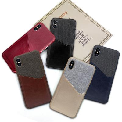 China TPU Bumper PU Back Cover Case Hybrid Leather Protective Leather For iPhone 6 Case With Card Holder for sale