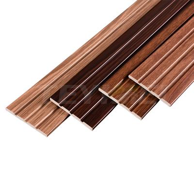 China Quick Install Waterproof Interior PVC Decor Ceiling Crown Molding 2.4 Meters PVC Door Interior Decorative Trim Molding for sale