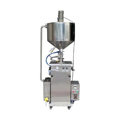 China Cosmetic Cream Mixing Small Semi Automatic Filling Machine For Sachet Pedal Switch Liquid zu verkaufen