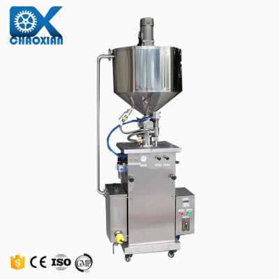 China Small Bottle Shampoo Sauce Semi Automatic Filling Machine Rotary Pneumatic Filling Machine With Mixer zu verkaufen