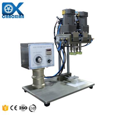 China Manual Plastic Bottle Jars Jar Machines Jam Inline Capping Machine For Various Cap-Rotating for sale