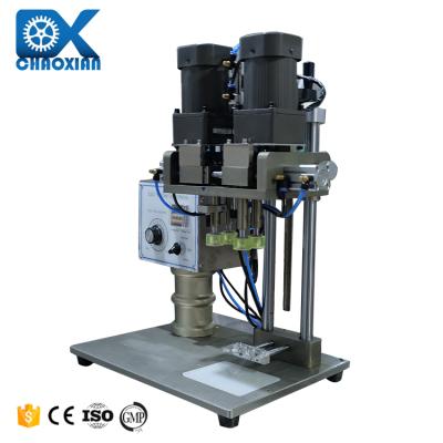 China Semi Automatic Bottle Sealing Rotative Ropp Aluminum Pneumatic Plastic Screw Type Capping Machine for sale