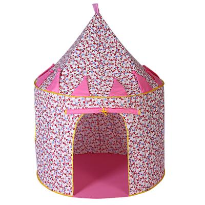 China Indoor Outdoor Pink Children Stocked Play House Toy Tent Folding Children Princess Castle Tent With Patter for sale