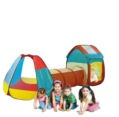 China Hot Selling 3 Sports In 1 Indoor Kids Castle Foldable Play Tent Pop Up Playhouse Kids Teepee Tent for sale