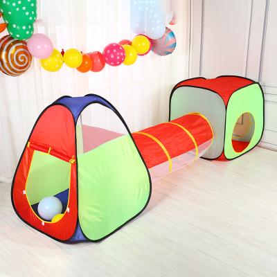 China 3pcs Sports Set Baby Play Teepee Tent Colorful Outdoor Indoor Kid Noise Kids Play Tunnel Tent for sale