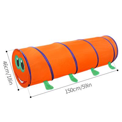 China Outdoor Play Toy Orange Kids Play Tunnel Soft Tent Children Crawling Through Tunnel Tent Gifts For Boys Girls for sale