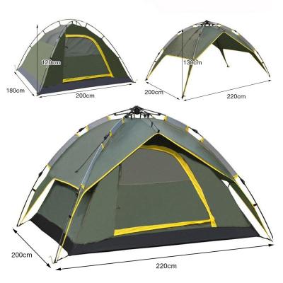 China UV Protection/Waterproof/Stocked Waterproof 3-4 Person Automatic Family Portable Camping Tents For Outdoor Hiking for sale