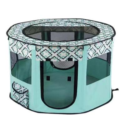 China Foldeable Pet Fence Washable Octagonal Tent Stocked Outdoor Tent For Pet Cat Nest Delivery Room Supplies for sale