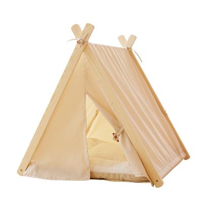 China Wholesale Portable Outdoor Foldable Dog Breathable Cat Beds Pet Tent Canvas Pet Nests Tent for sale