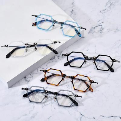 China Optical Sight Design Fashionable Latest High End Spectacle Eyewear Frames Shenzhen Titanium Acetate Eyewear for sale