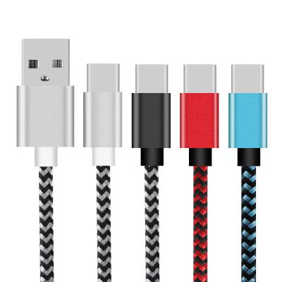 China For Charging Type Fast Type-C L Bend Rope Charger 3A C Cable USB Charging For Android Mobile Phone Data Tie Down Game Nylon Cable for sale