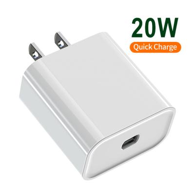 China sarj quick aleti mini mobile phone 20W USB C charger charger for iphone 12 pro fast charger for sale