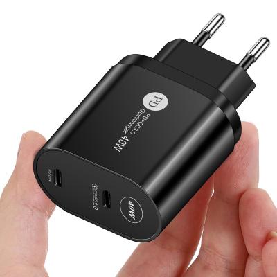 China Dual 40W Mobile Phone PD3.0 Fast Charging Palladium Type USB C Mini Chargers PD3.0 EU/US/UK C Phone Charger For iPhone For Huawei For Xiaomi For Samsung for sale