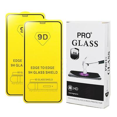 China Screen Protector For iPhone 6 7 8 Pro Max For Samsung Retail Package 9D Full Glue Tempered Glass Screen Protector X Xs 11 For iPhone 12 Pro Max for sale