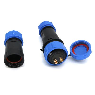 China SP13 SP17 SP21 Power Waterproof Connector 2P 3 4 5 7 9 Pin Connector Aviation Threaded Coupling Connector for sale