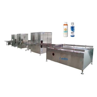 China Automachine Automatic Aerosol Production Line Spray Paint Aerosol Filling Machine Air Fresheners Aerosol Machine for sale