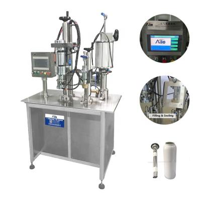 China Small Durable Semi-automatic Aerosol CO2 Filling Machine With Bag On Valve Filling Machine for sale