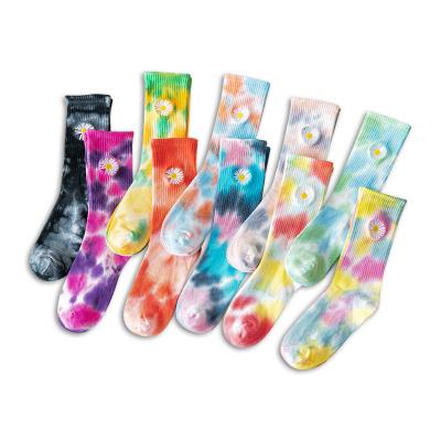 China Newly fashion street sporty colorful skate cotton lugs tie dye custom lugs embroidered for sale