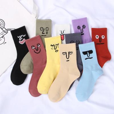 China Breathable Female Celebrity Women's Web Autumn Fashion Style Female Socks Cotton Long Cartoon Socks High Top Tube Socks for sale