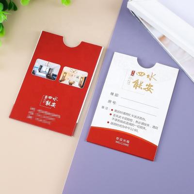 China White Business Envelope Custom Kraft Paper Credit Card Envelopes Hotel Room Key Card Sleeves Envelopes Holders With Your Own Printing Logos for sale