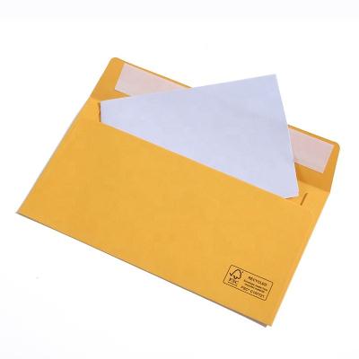 China Business Envelope Wholesale OEM Brand Silicone Glue Seal Self Seal Wrapping Paper Envelope for sale