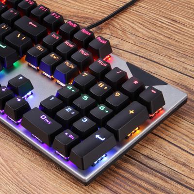 China Newest palm rest GX5800 gaming keyboard full rainbow mechanical rainbow backlight wired computer gamer luminous kteclado for sale