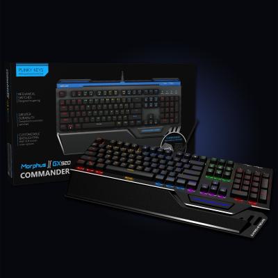 China Switch Backlight Colorful Ergonomic Gamer Anti-ghosting GX920 Mechanical Commander RGB Mechanical Gaming Keyboard for sale