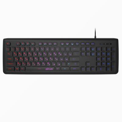 China AIKUN Plug and Play Ultra Slim Rainbow Backlight Keyboard KB620LR for sale