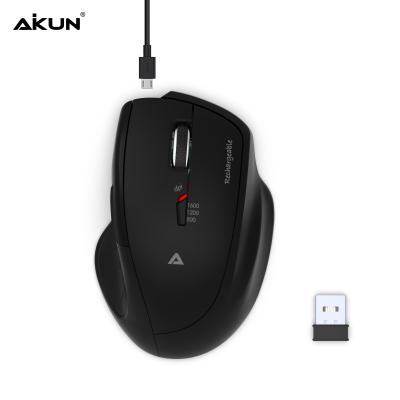 China 3D AIKUN MX33R Rechargeable Wireless Mouse, 2.4G Silent Mouse with USB Receiver, Laptop Mouse with 3 Level DPI for sale