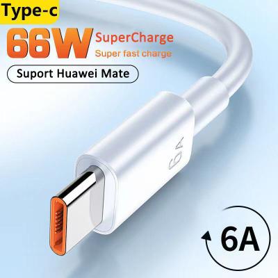 China 6A mobile phone fast charging cable for xiaomi 12 33W 66W turbo charging cable for Huawei Mate 50 USB fast charging TYPE C cable for sale