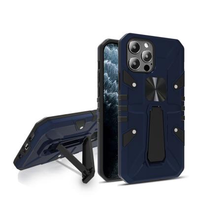 China Kickstand Shockproof Invisible Bracket Traveler Protective Back Cover For iPhone 13 Pro Max Cell Phone Case Shockproof Shell for sale